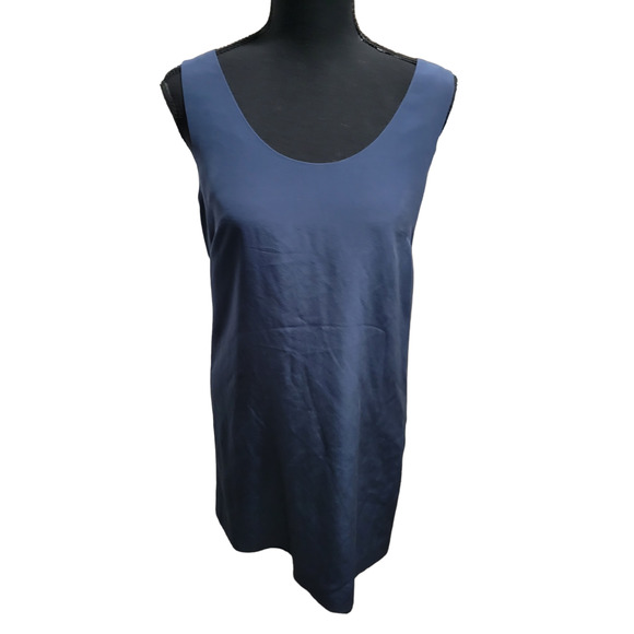 J. Crew 100% Silk Twist-Back Mini Dress in Night Shadow Blue, Sz 4 - Picture 2 of 10
